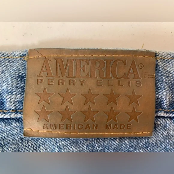 Vintage Perry Ellis America Relaxed Fit Denim Vintage, Antique Wash NWT Rare! - Picture 2 of 16